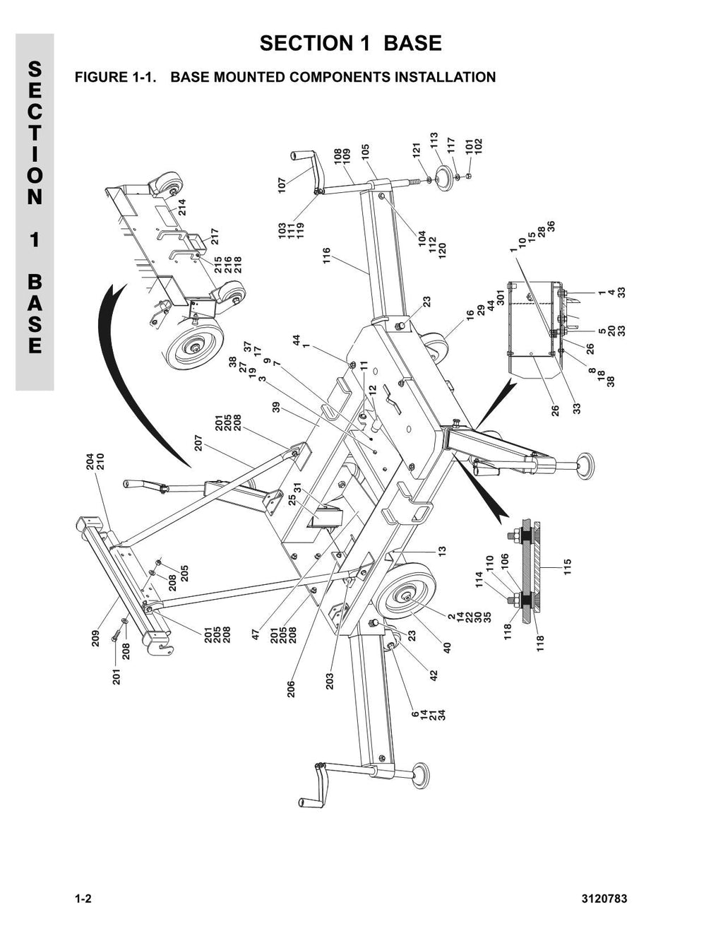 JLG 20EL 25EL 30EL 36EL 41EL Vertical Mast Parts Catalog Manual