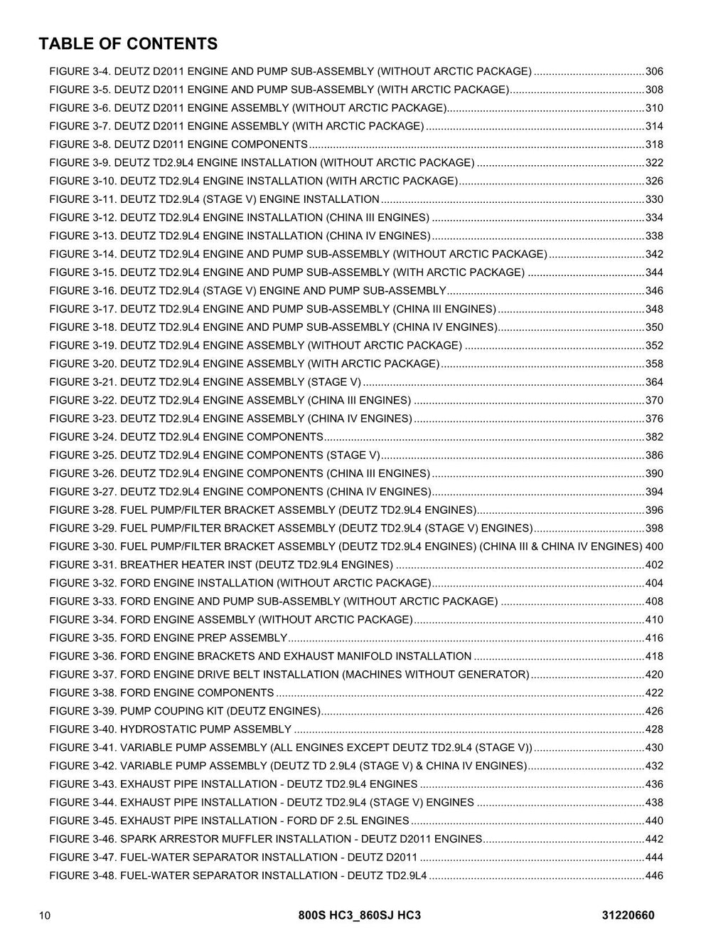 JLG 800S HC3 860SJ HC3 Boom Lift Parts Catalog Manual 31220660