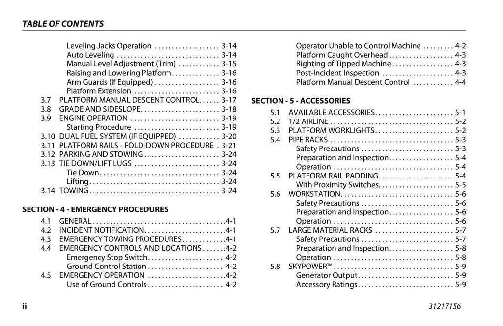 JLG 330LRT 430LRT Boom Lift Maintenance Operation Operators Manual