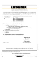 Liebherr SWA22 SWA33 SWA48 SWA66 SWA77 SWA92 SWA105 bagger Betriebsanleitung