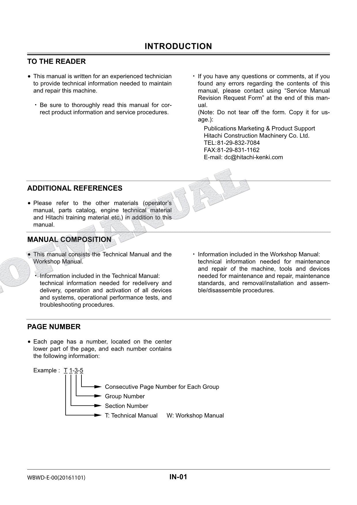 HITACHI ZX200-3G ZX240-3G Repair Service Workshop Manual