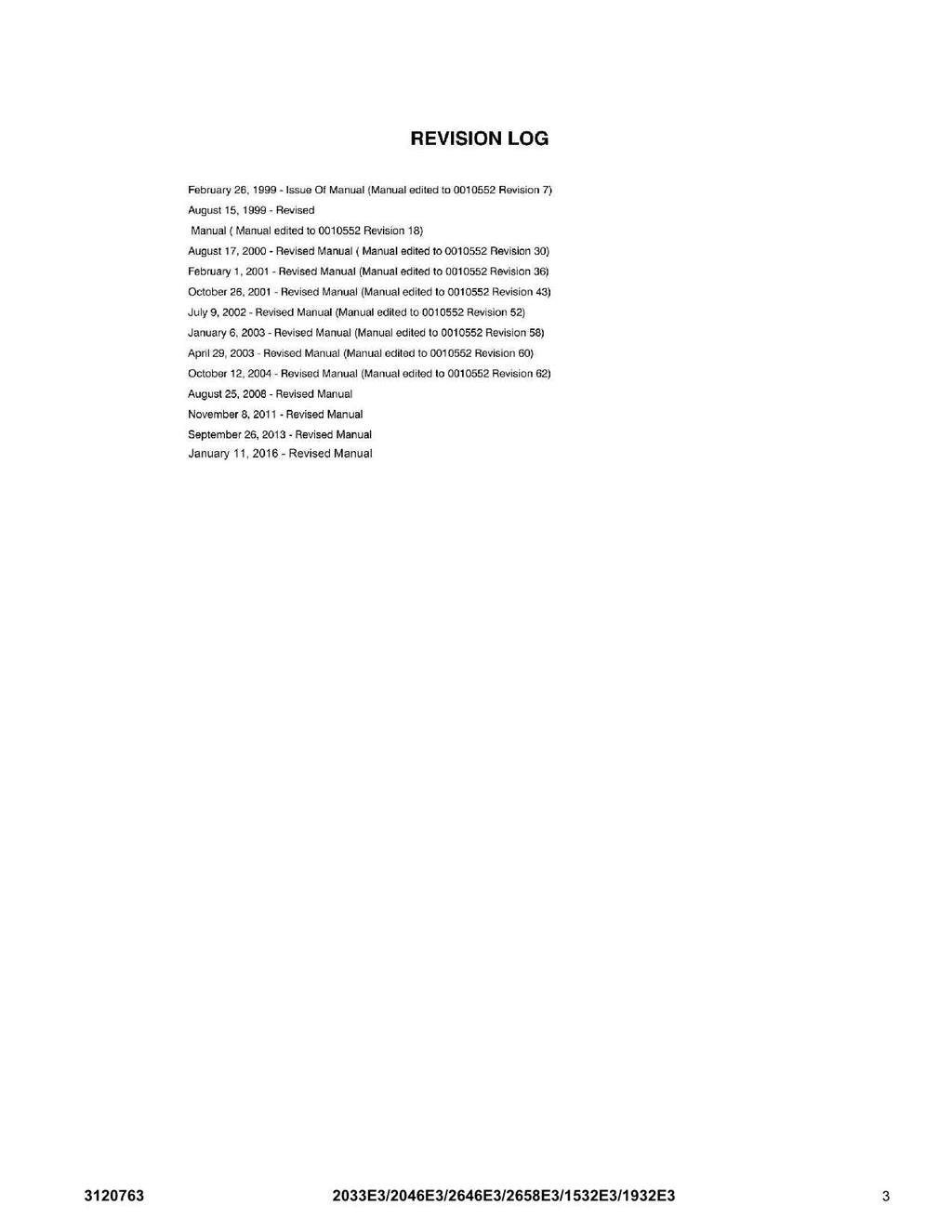JLG 1532E3 1932E3 2033E3 2046E3 2646E3 2658E3 Scissor Lift Parts Catalog Manual