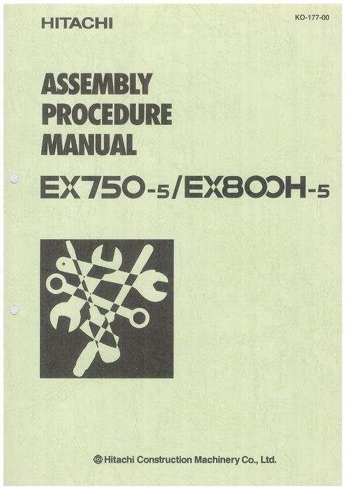 HITACHI EX750-5 EX800H-5 EXCAVATOR SERVICE MANUAL KO17700