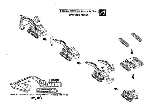 HITACHI EX750-5 EX800H-5 EXCAVATOR SERVICE MANUAL KO17700