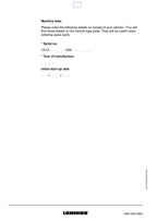 Liebherr L580 Wheel Loader Operators manual serial 12800