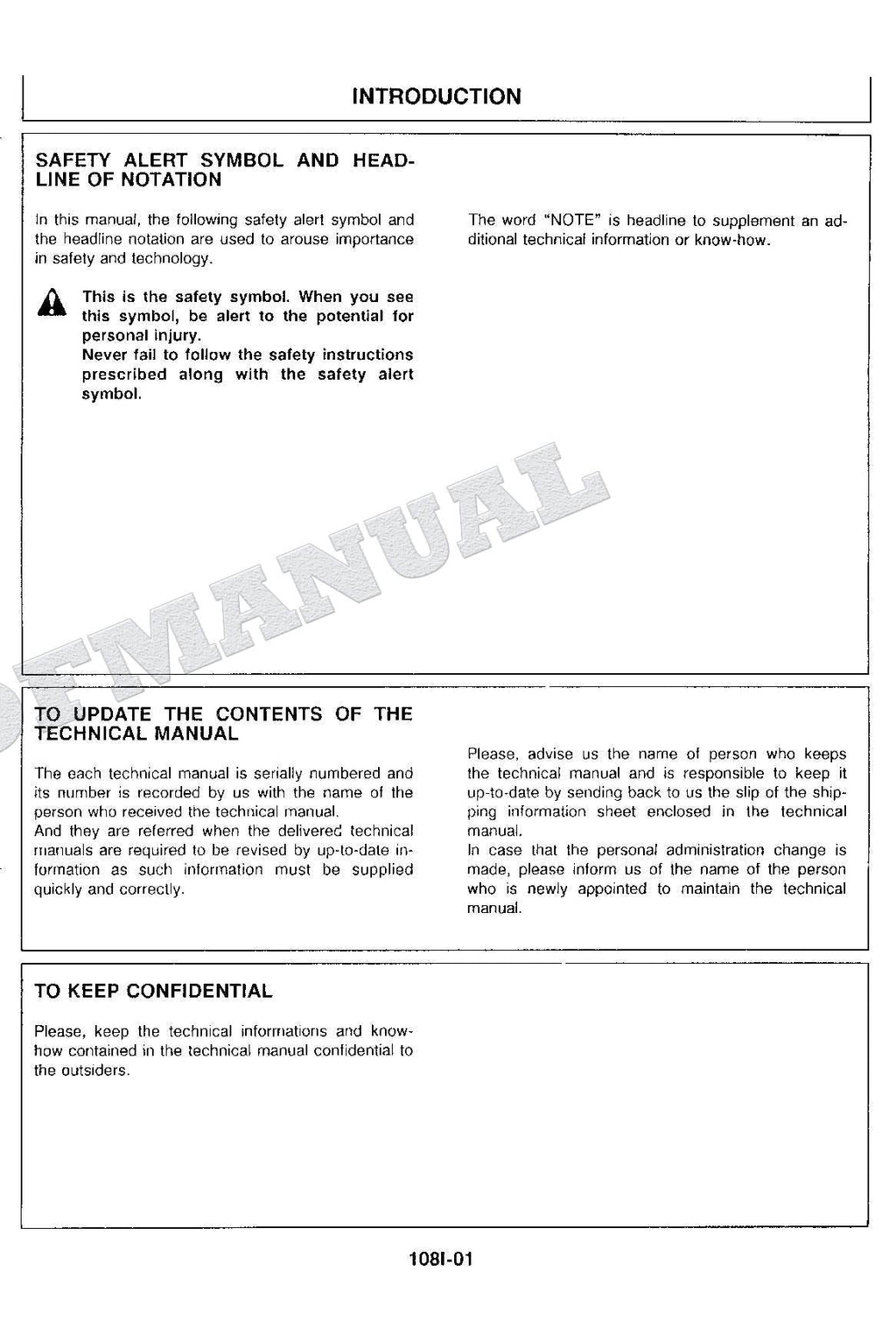 HITACHI EX220-2 Hudraulic Excavator Service Manual