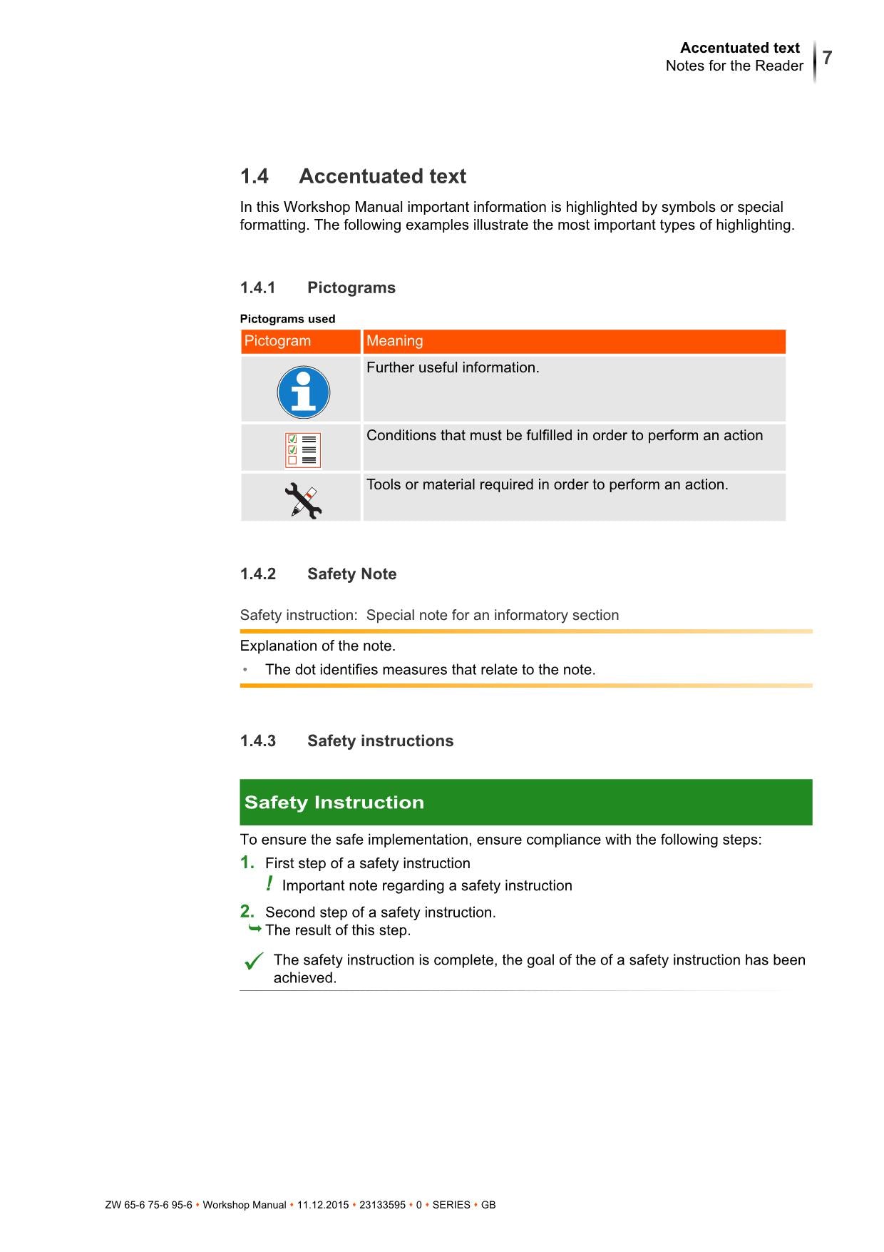 Hitachi ZW65-6 ZW75-6 ZW95-6 Wheel Loader Workshop Manual