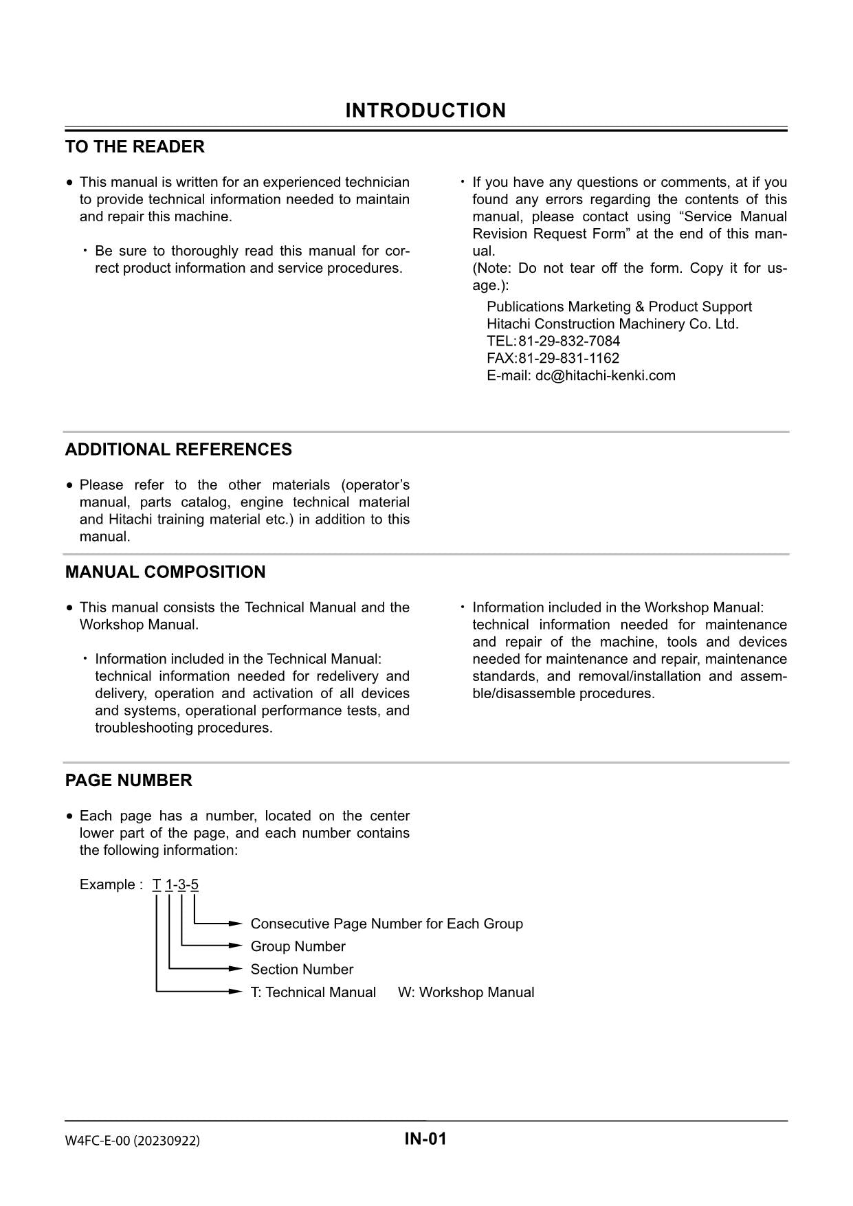 Hitachi ZW140 ZW150 Wheel Loader Workshop Manual