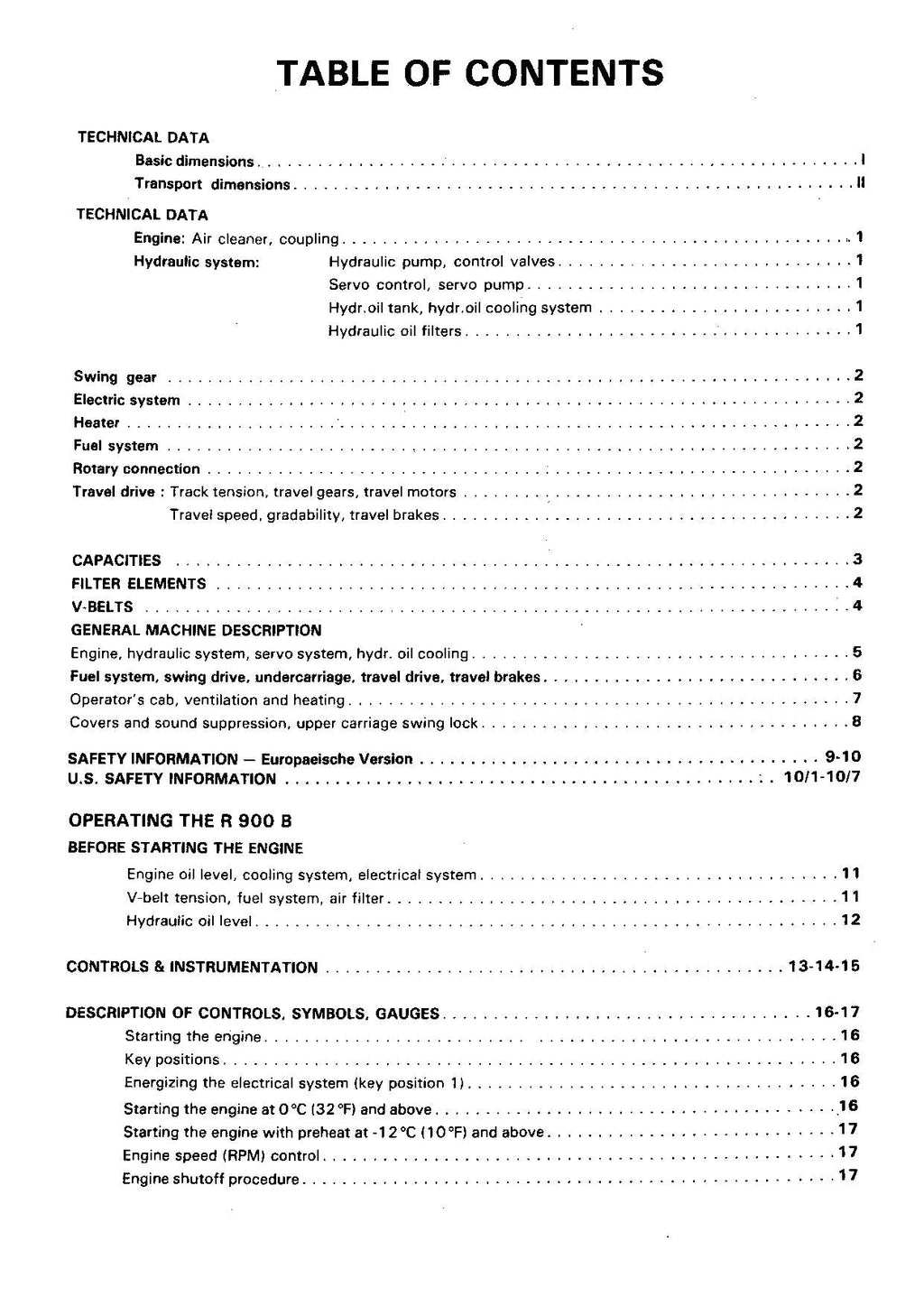 Liebherr R900 B Excavator Operators manual