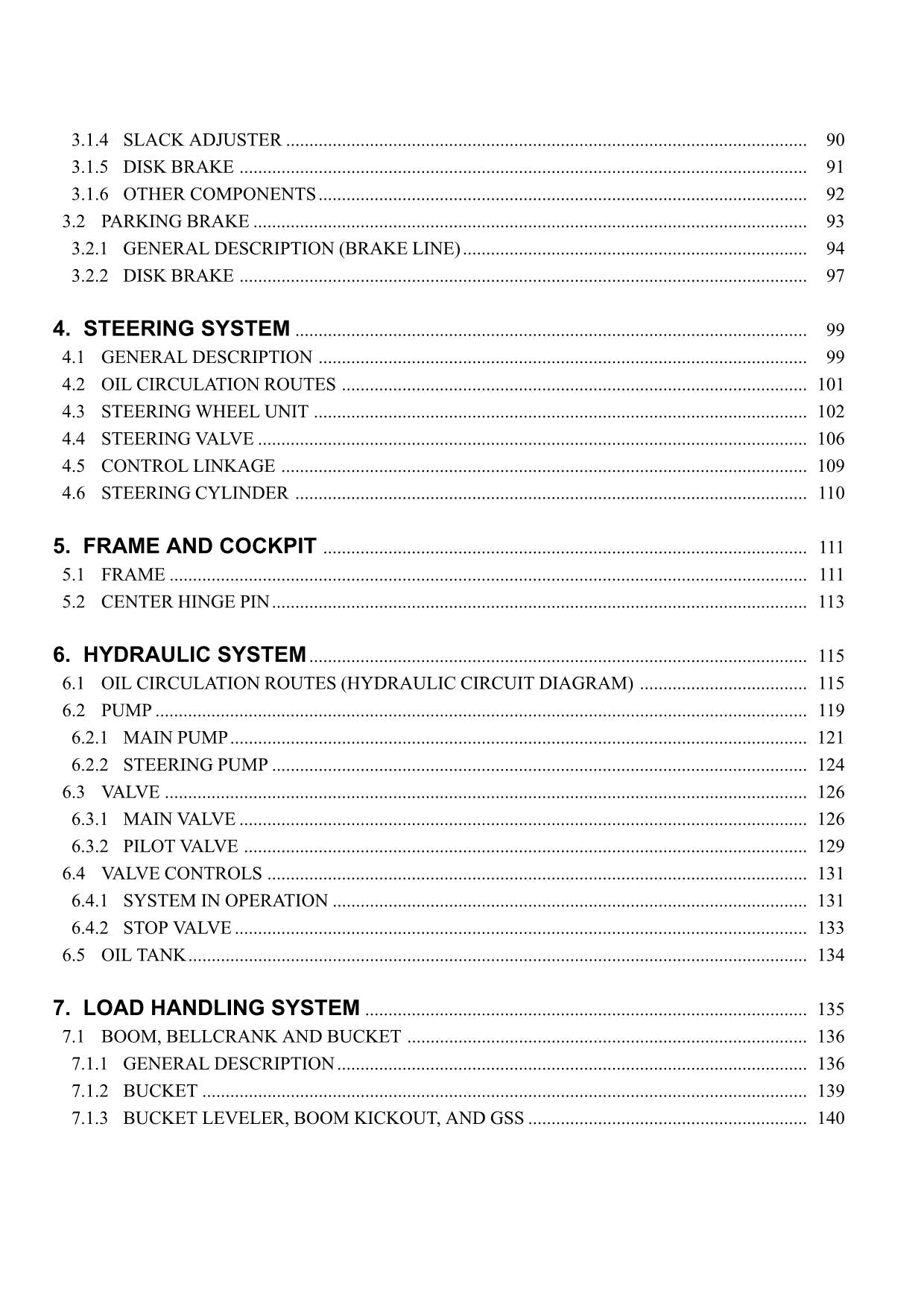 Hitachi LX300-7 LX360E Wheel Loader Technical Manual +Schematics
