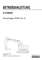 New Holland E150BSR Bagger Betriebsanleitung