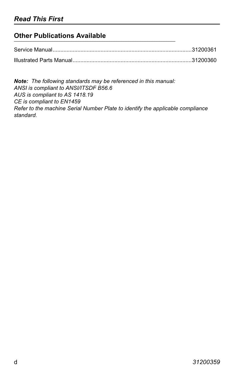 Manual del operador de mantenimiento y operación del manipulador telescópico JLG 2505H G5-18A 31200359