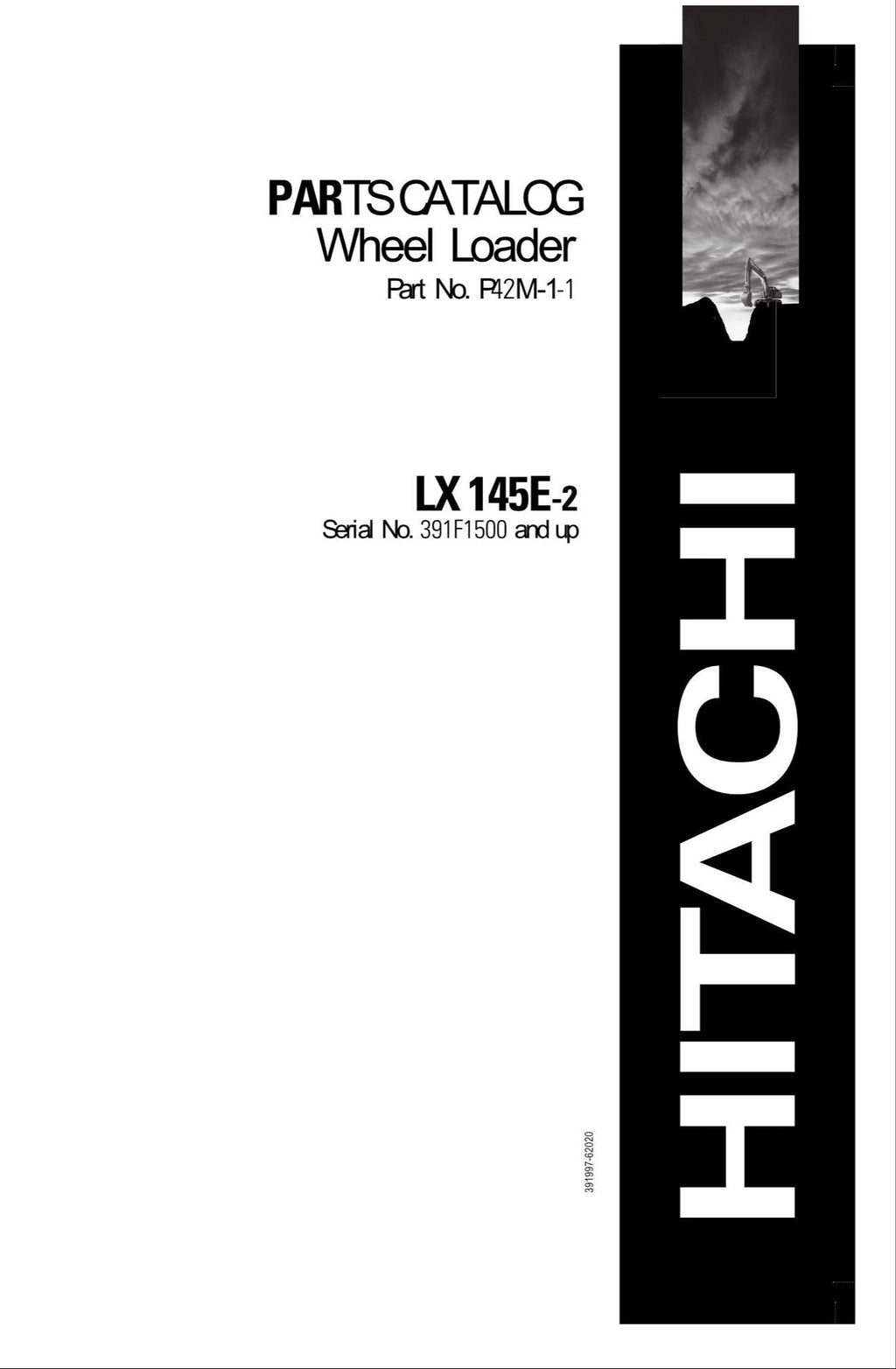 Hitachi LX145E-2 Wheel Loader Parts Catalog Manual SN 391F1500-up