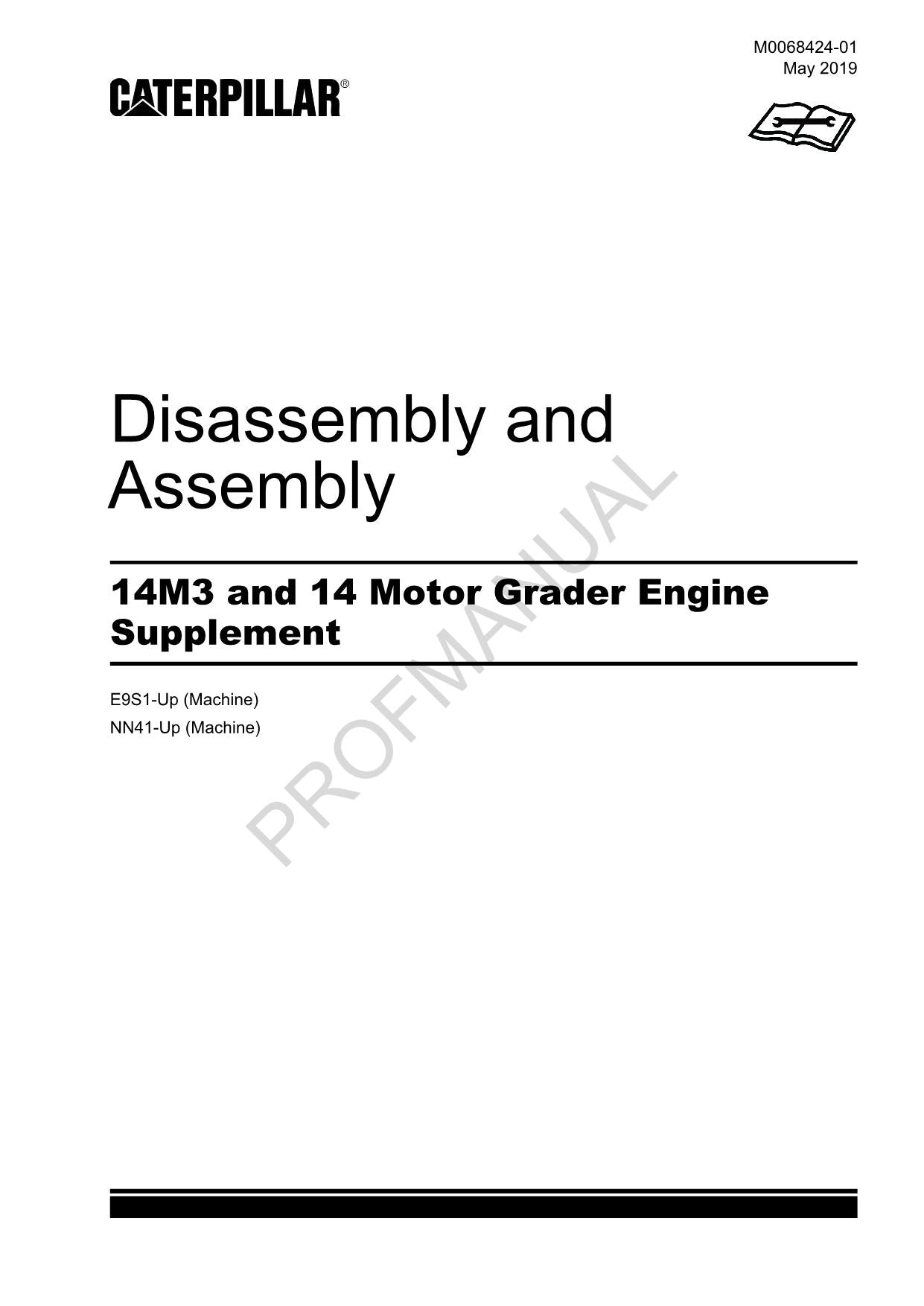 Manual de servicio, desmontaje y montaje de los suministros del motor de la motoniveladora Caterpillar 14M3 14