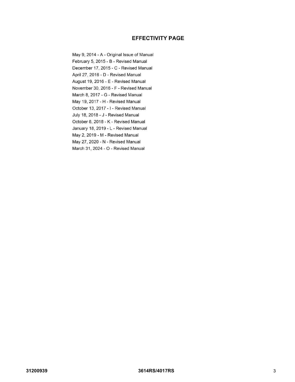 JLG 3614RS 4017RS Telehandler Parts Catalog Manual 31200939