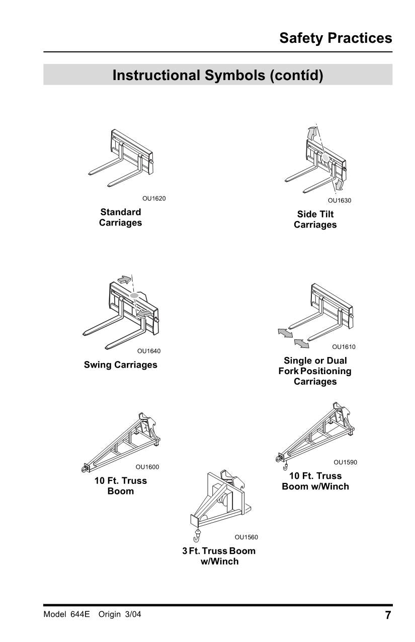 LULL 644E-38 Telehandler Maintenance Operation Operators Manual