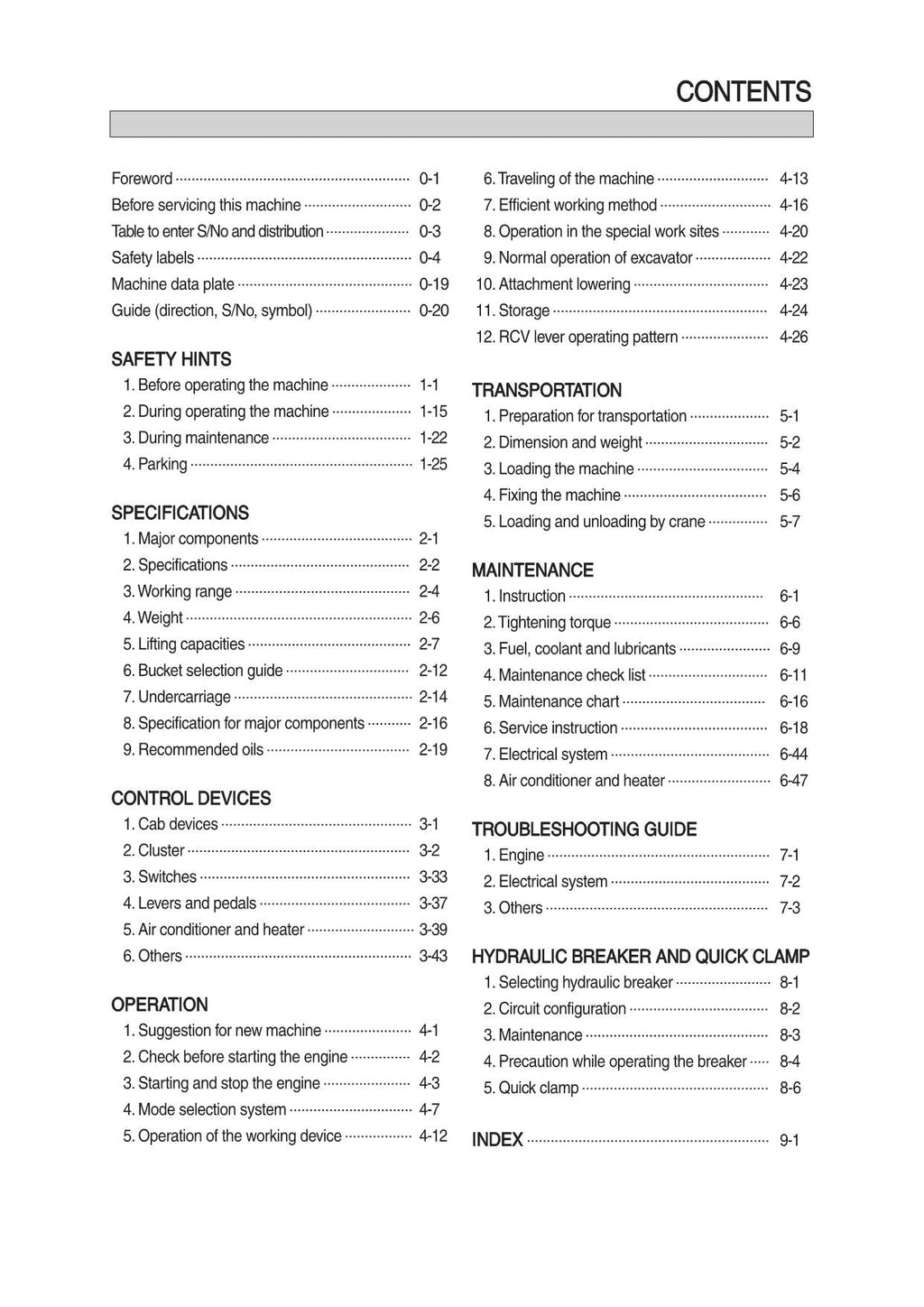 Hyundai HX340S L CRAWLER EXCAVATOR Operators Maintenance Manual