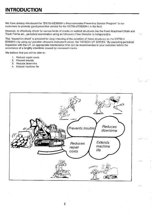 HITACHI EX750-5 EX800H-5 EXCAVATOR SERVICE MANUAL KO205L00