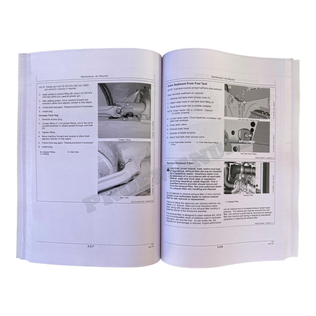 Manual del operador de la topadora sobre cadenas Jonh Deere 550K y 650K + ¡Extra! OMT288826 