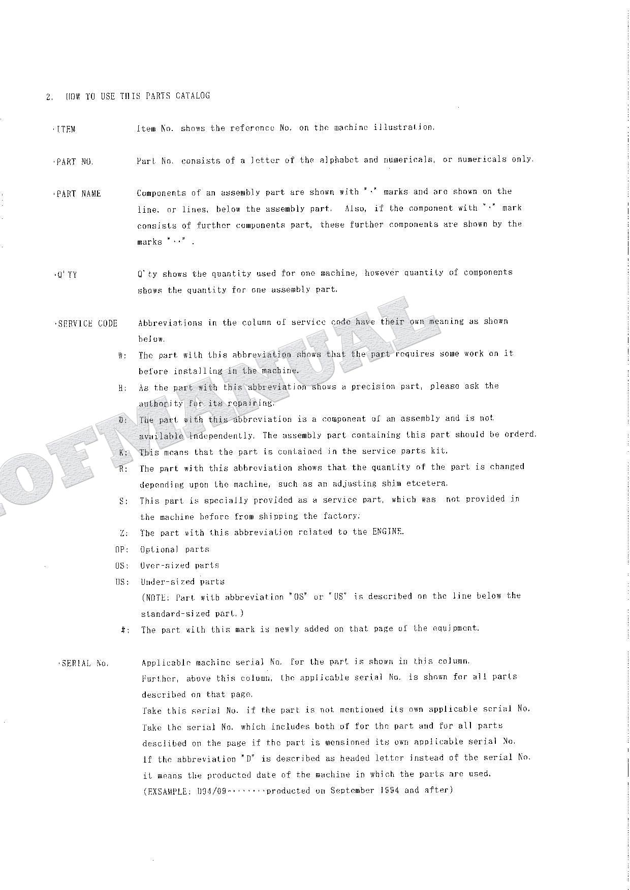 HITACHI EX60LCK-3 Excavator Parts Catalog Manual SN 25001-