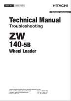 Hitachi ZW140-5B Wheel Loader Technical Manual Troubleshooting +Schematics