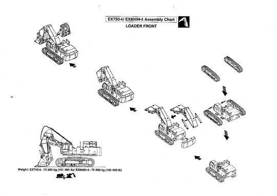HITACHI EX750-5 EX800H-5 EXCAVATOR SERVICE MANUAL KO17700