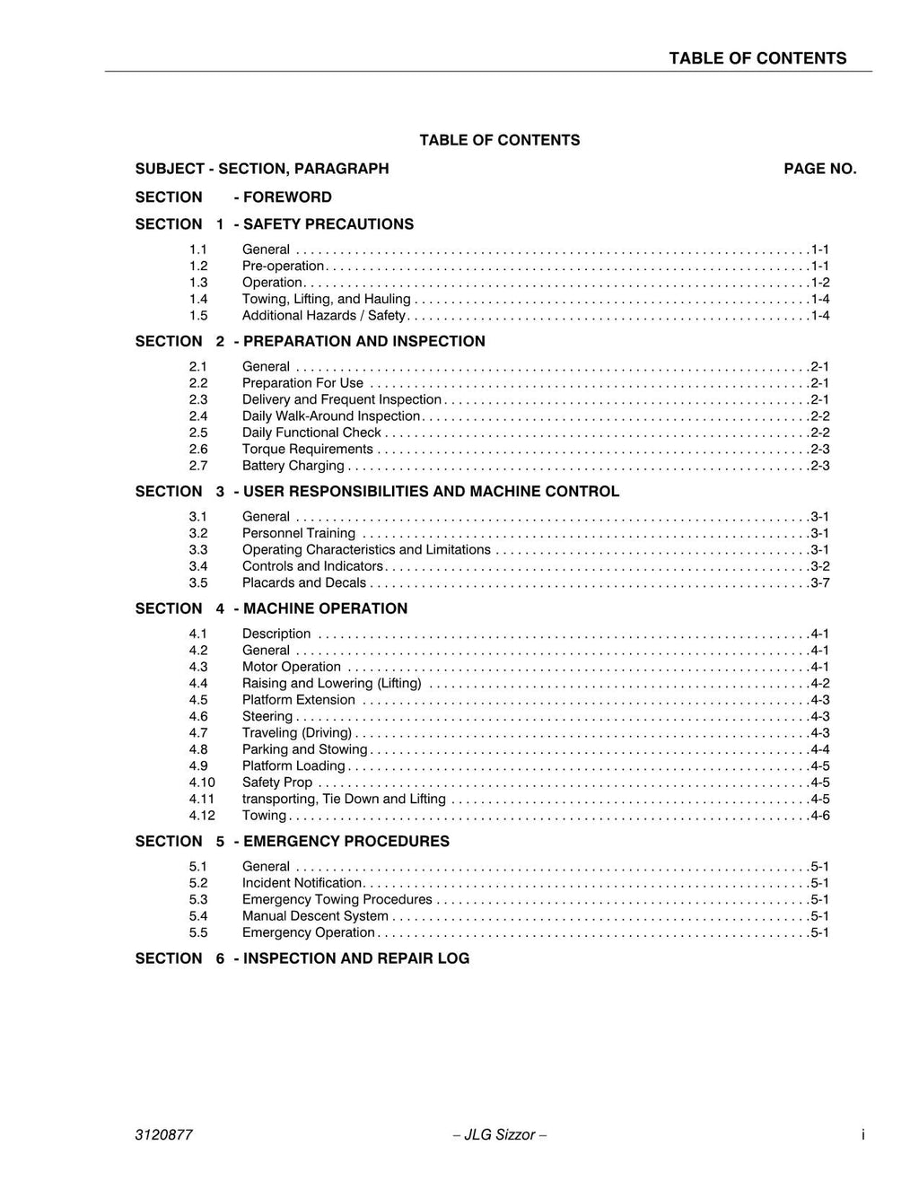 JLG 1532E3 1932E3 2033E3 2046E3 2646E3 2658E3 Lift Operators Manual 3120877