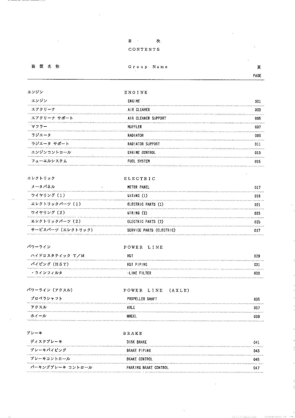 Hitachi LX20 Wheel Loader Parts Catalog Manual SN 00101-up