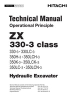 Hitachi 350LCK-3 350LC-3 350LCN-3 Excavator Operational Principle Service manual