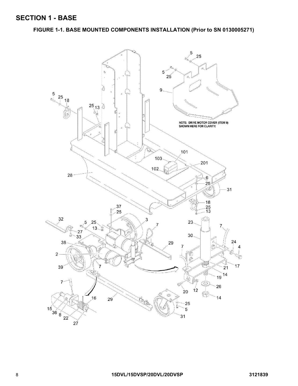 Manual del catálogo de piezas del mástil vertical JLG 15DVL 15DVSP 20DVL 20DVSP