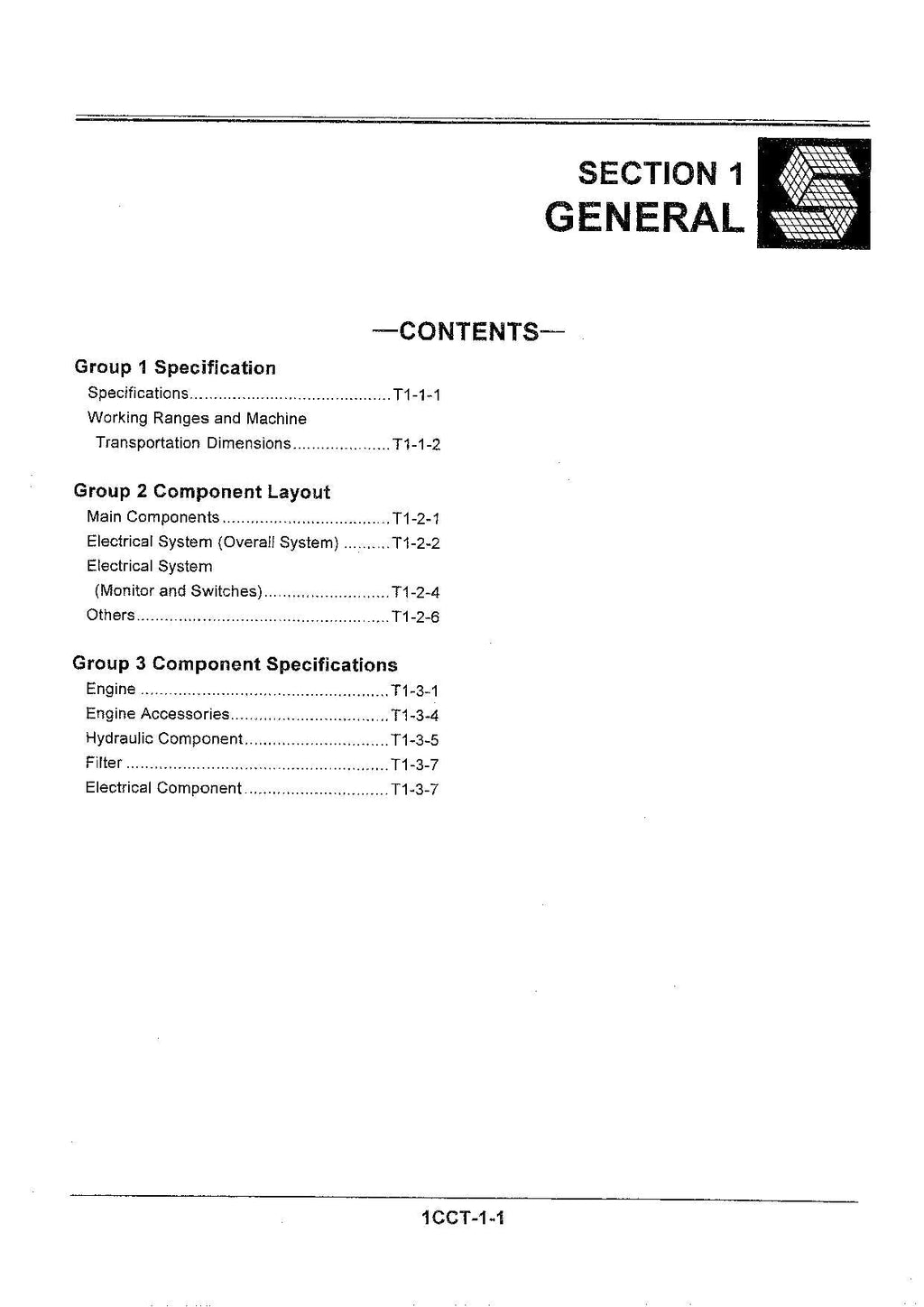 HITACHI EX75US-7 Excavator Operational Principle Technical Manual