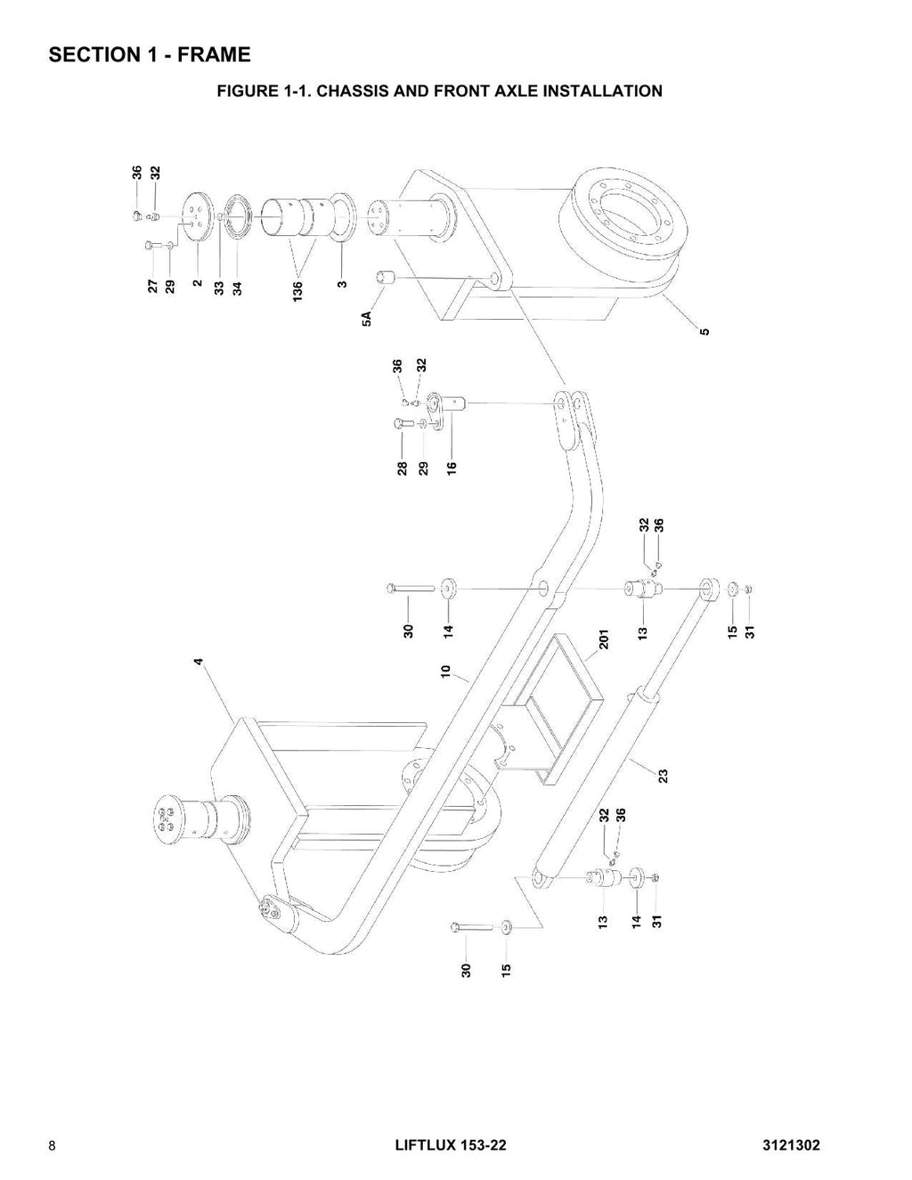 LIFTLUX 153-22 Scissor Lift Parts Catalog Manual Prior to 1200015676