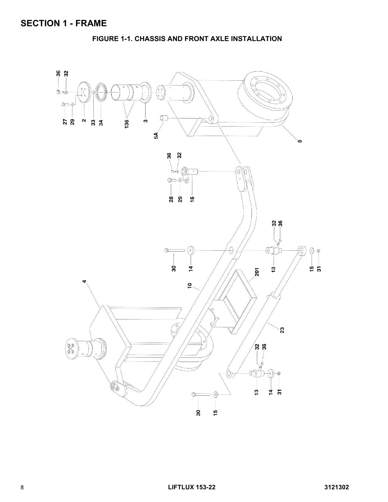 LIFTLUX 153-22 Scissor Lift Parts Catalog Manual Prior to 1200015676