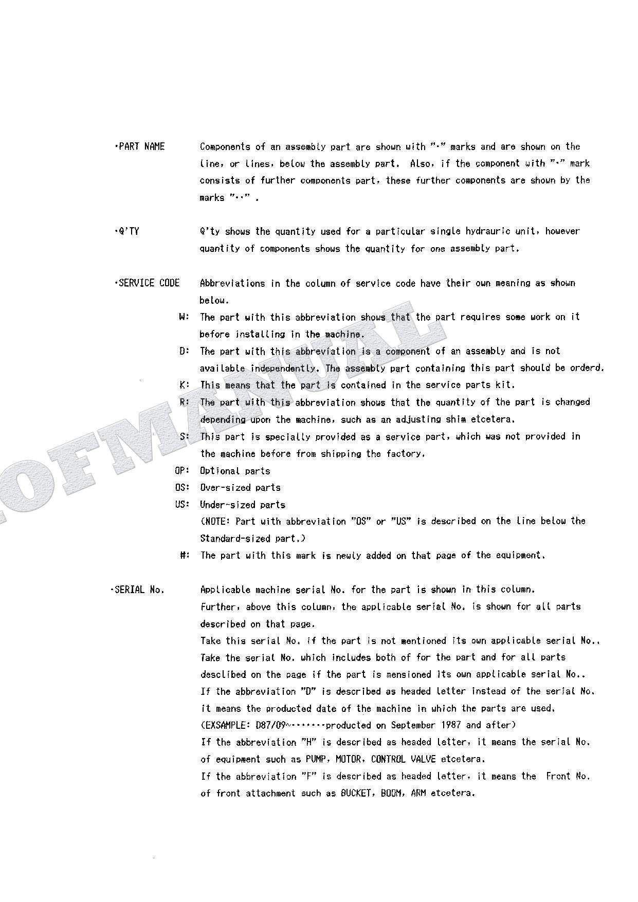 HITACHI EX100WD Equipment Component Excavator Parts Catalog Manual