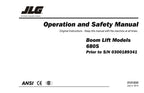 JLG 680S Boom Lift Maintenance Operation Operators Manual 3121233