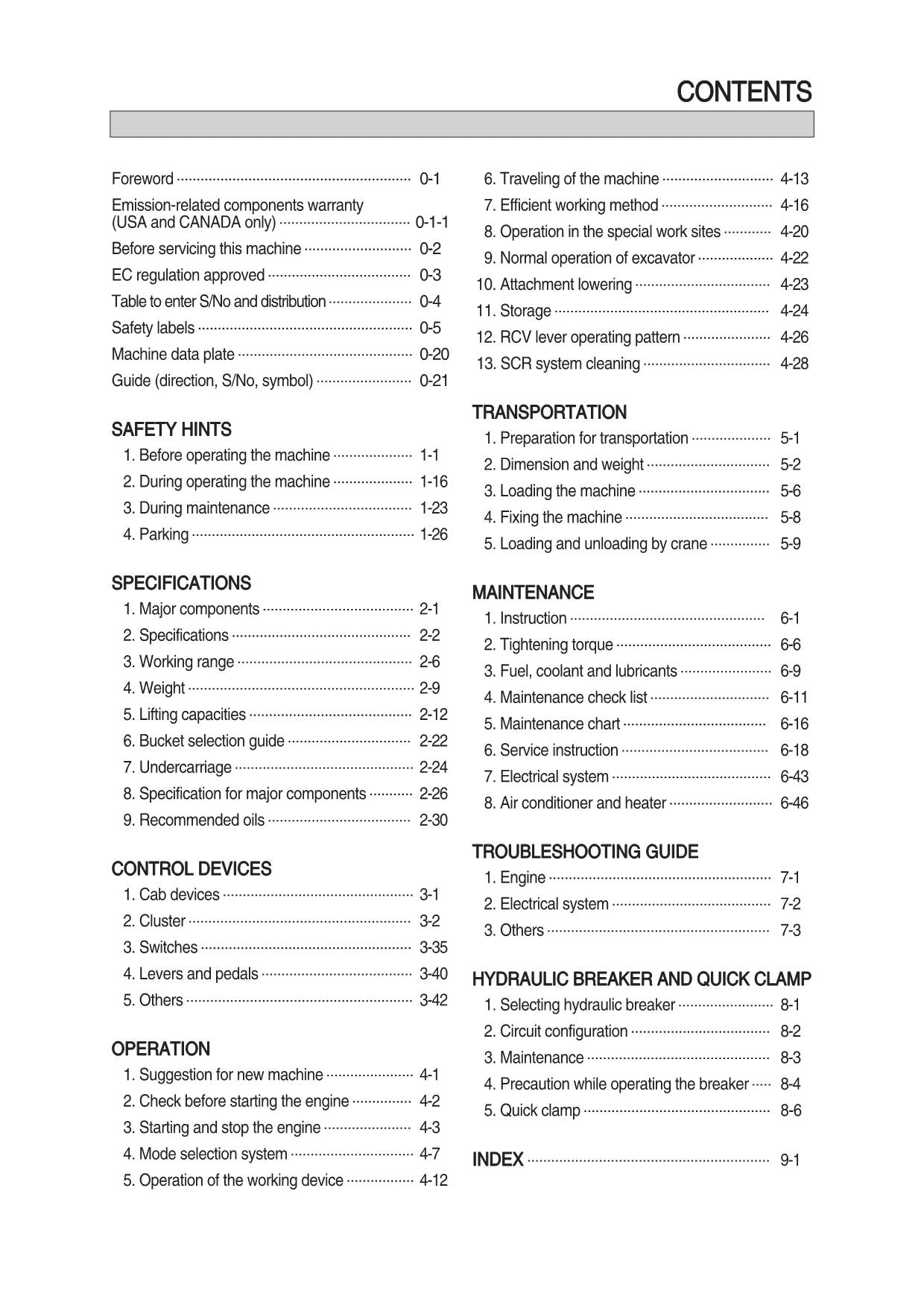 Hyundai HX300 L CRAWLER EXCAVATOR Operators Maintenance Manual