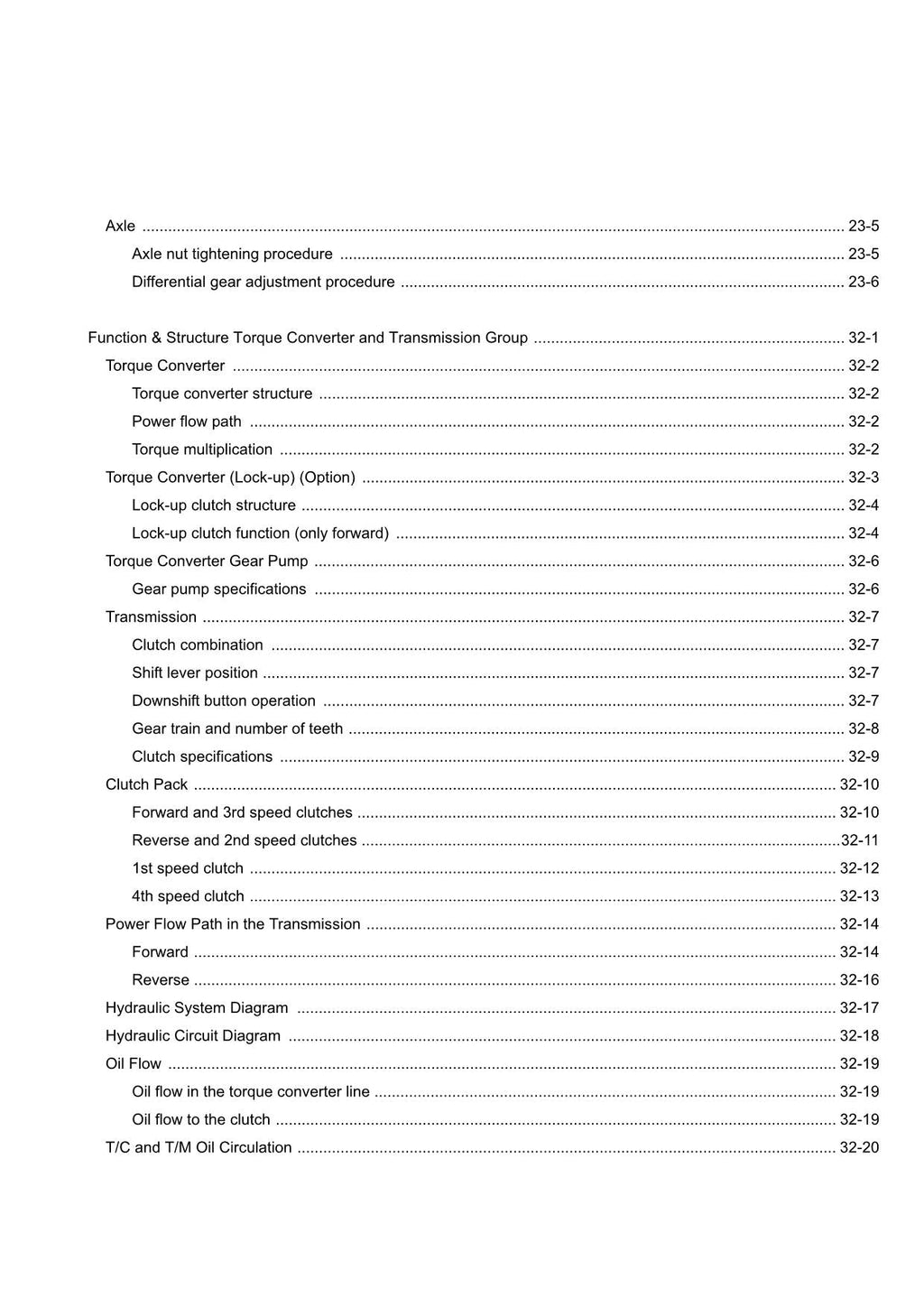 Hitachi ZW330 Wheel Loader Technical Manual Operational Principle