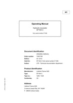Liebherr EP934 C Excavator Operators manual