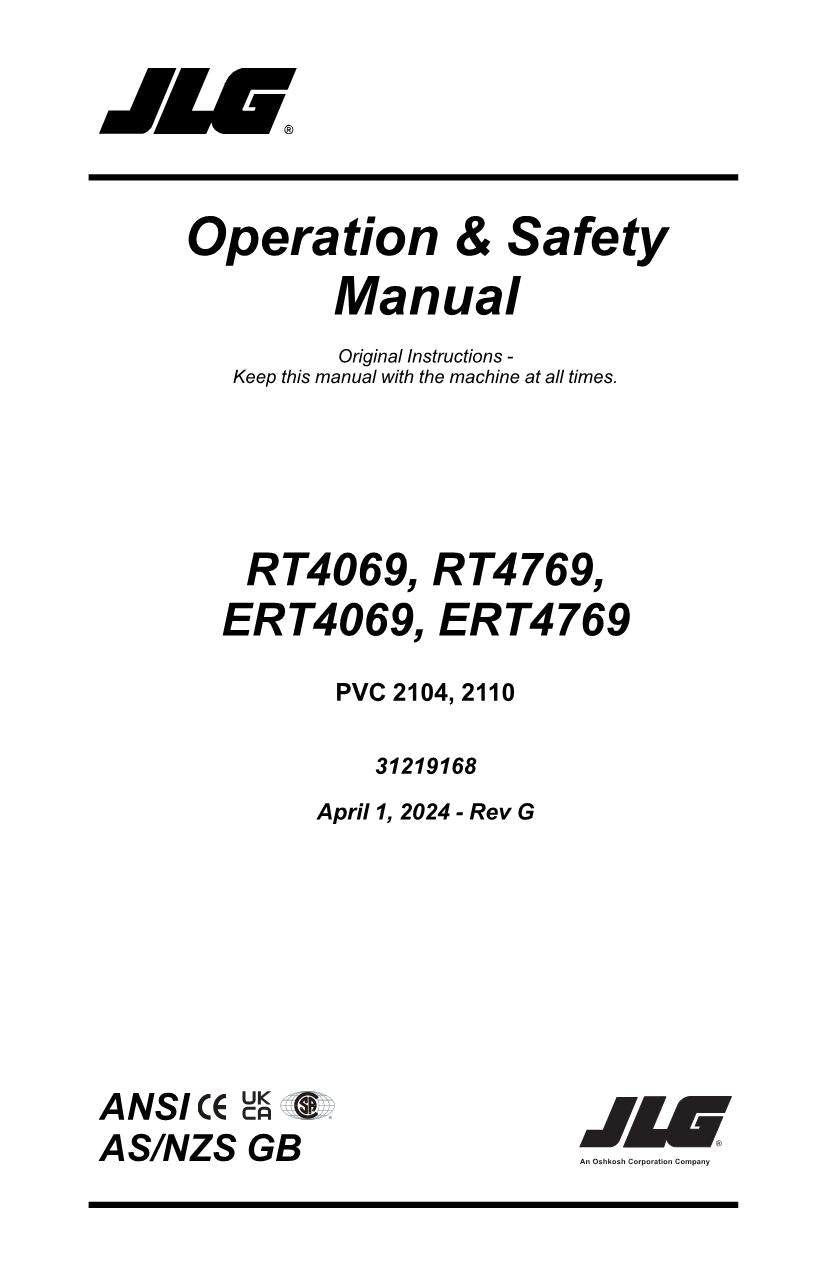 Manual del operador del elevador de tijera JLG ERT4069 ERT4769 RT4069 RT4769 31219168