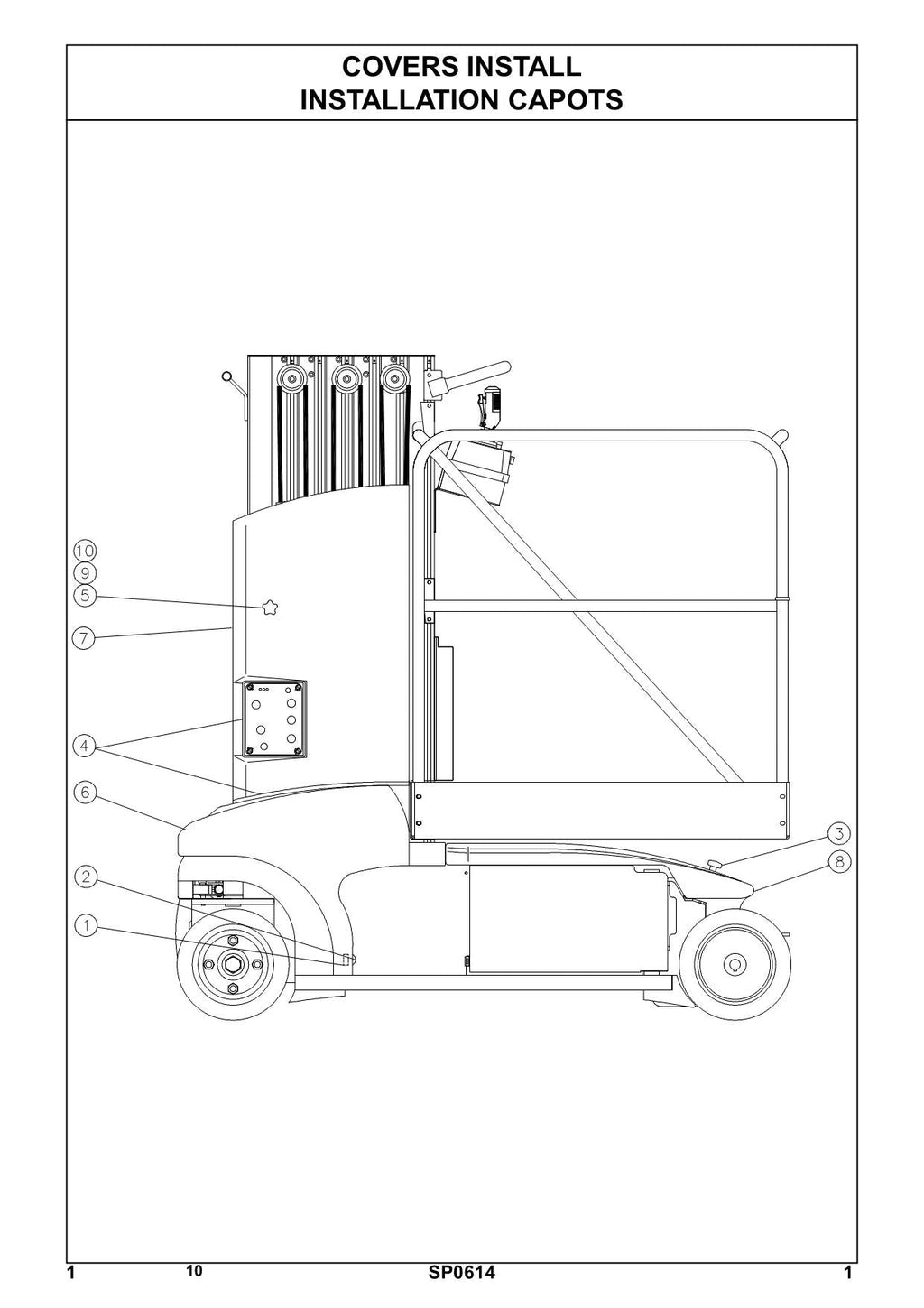 TOUCAN Junior 6A V1331E Vertical Lift Parts Catalog Manual Multi language