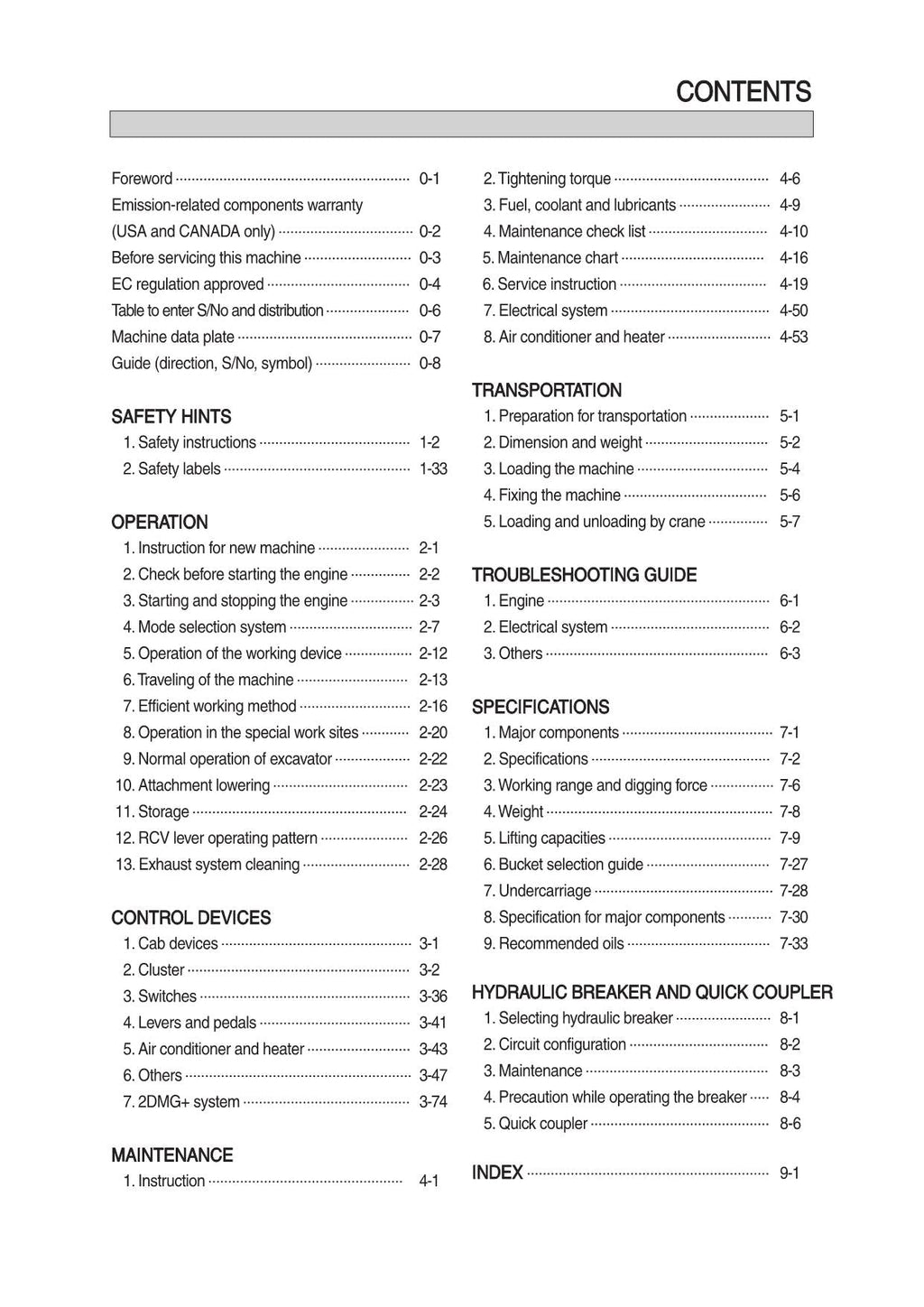 Hyundai HX235A LCR CRAWLER EXCAVATOR Operators Maintenance Manual