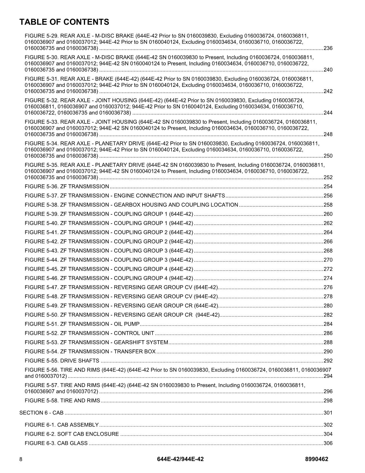 LULL 644E-42 944E-42 Telehandler Parts Catalog Manual