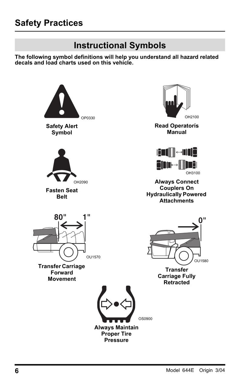 LULL 644E-38 Telehandler Maintenance Operation Operators Manual