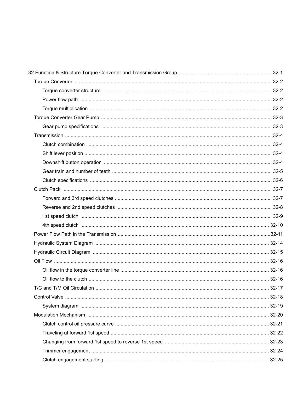 Hitachi ZW250-G Wheel Loader Technical Manual Operational Principle