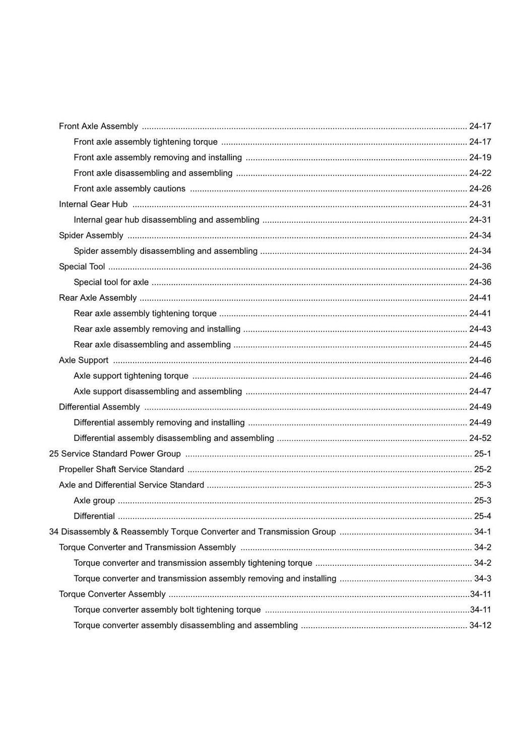 Hitachi ZW250-G Wheel Loader Workshop Manual