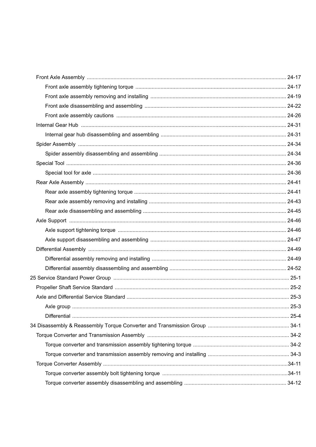 Hitachi ZW250-G Wheel Loader Workshop Manual