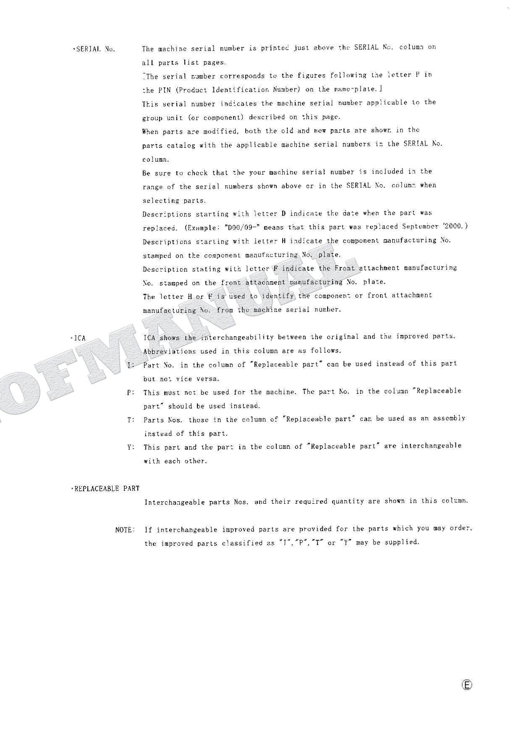 HITACHI EX75US-7 Excavator Parts Catalog Manual SN 030001-