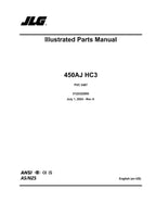 Manual del catálogo de piezas del elevador de pluma JLG 450AJ HC3