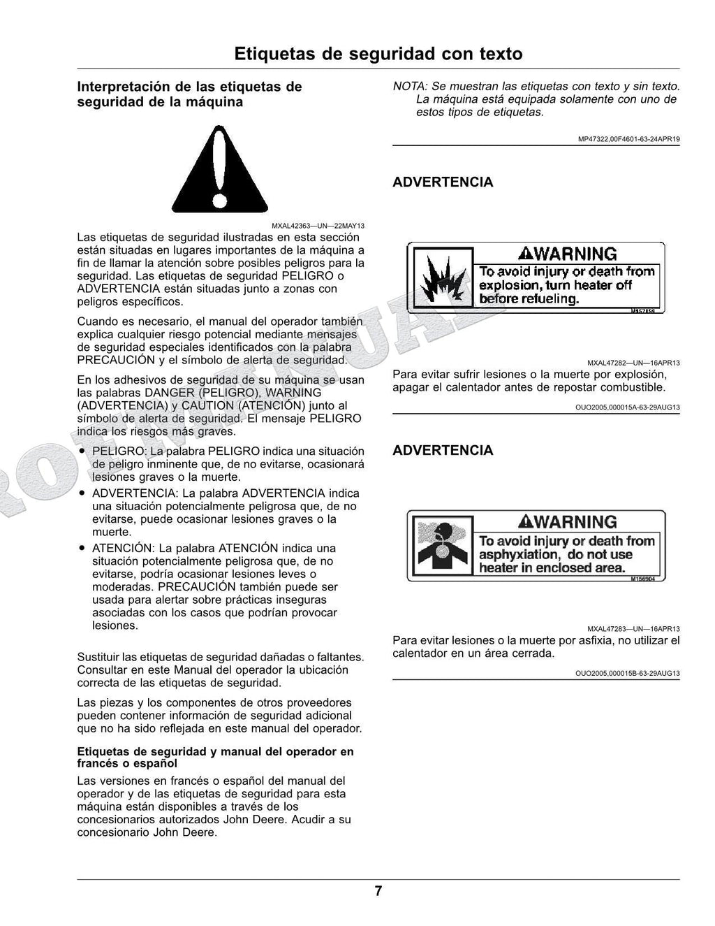 John Deere XUV560E XUV560E S4 cocodrilo Manual del Operador Español SN 040001-