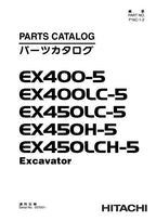 Manual del catálogo de piezas de la excavadora Hitachi EX400-5 EX400LC-5 EX450LC-5 EX450H-5 EX450LCH-5